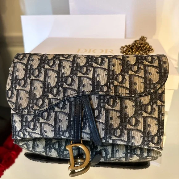 Dior Saddle Long Wallet on Chain - Picture 2 of 10